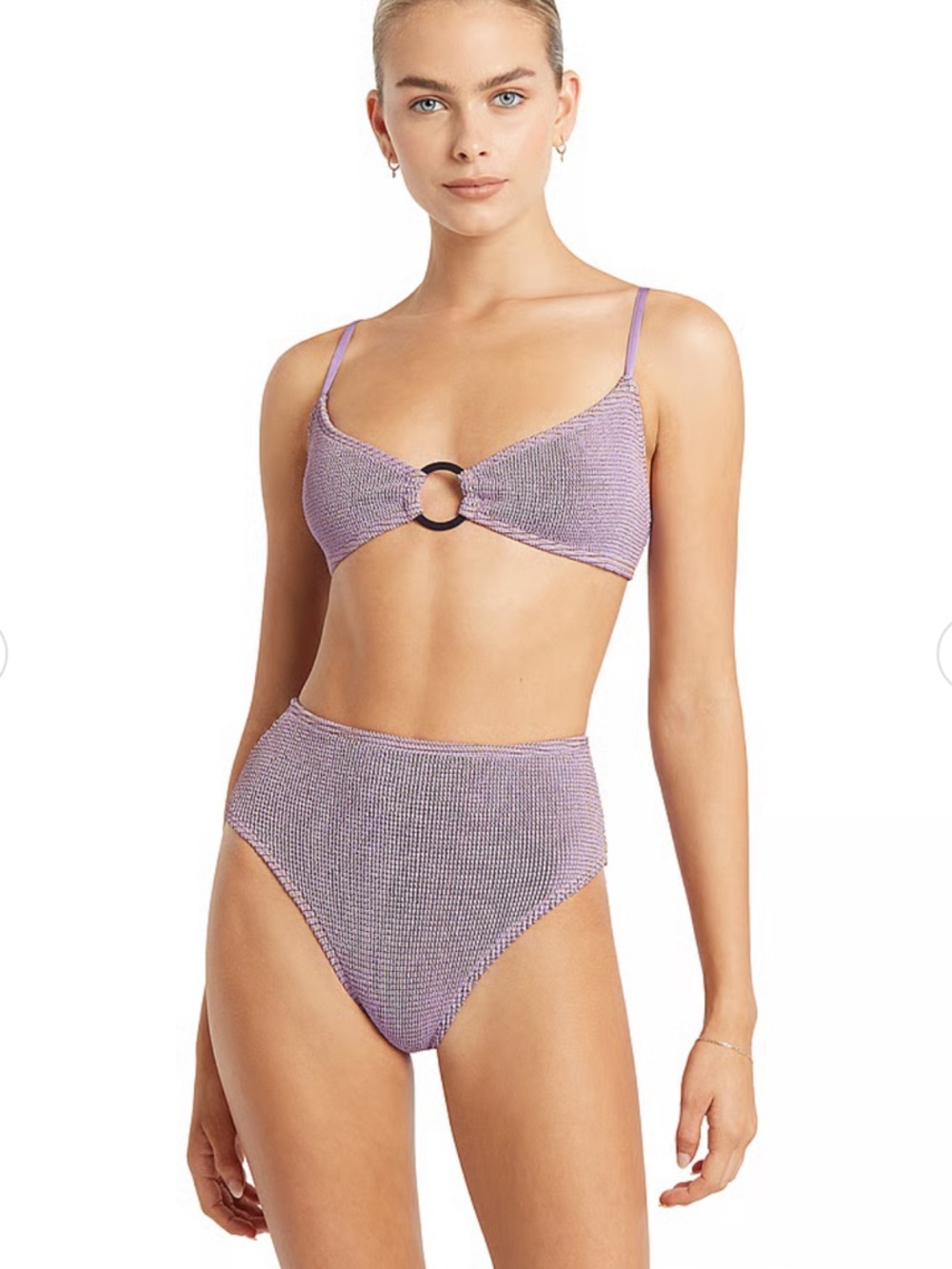 Bond-Eye Ring Lissio Crop and Palmer Brief in Lilac